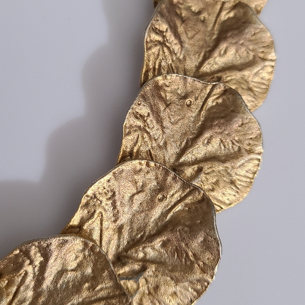 Vintage Kjl Gingko Leaves Necklace Kenneth Jay La… - image 4